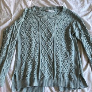 Cool baby blue sweater with open back, Size medium, thick and great quality